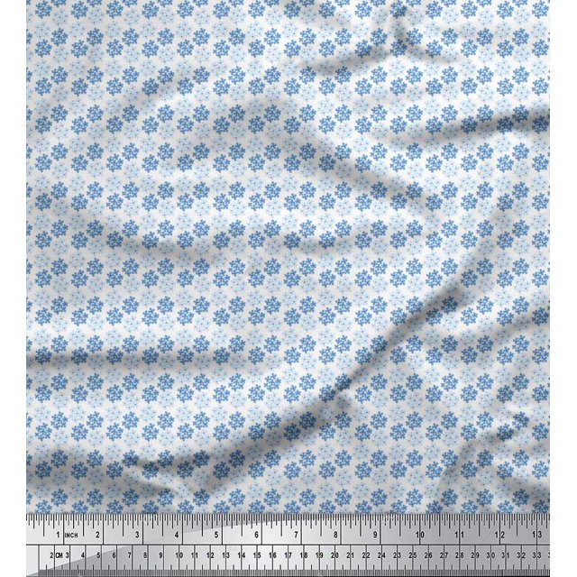 Soimoi Velvet Fabric Floral Shirting Fabric Prints by Yard 58 Inch Wide