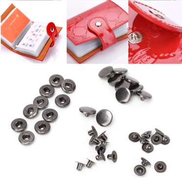 Bouton-pression à Clou, 10 Pcs Bouton-Pression en Métal 15mm Bouton-Pression à Clou Bouton-Pression à Clou Réaliser Plus