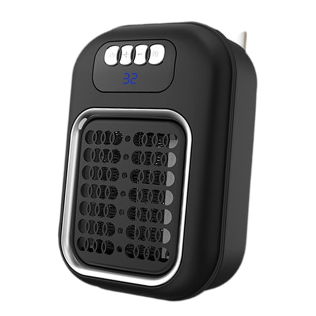 veasfak Wall Outlet Space Heater Electric Space Heater Overheat Protection Wall Mounted Black