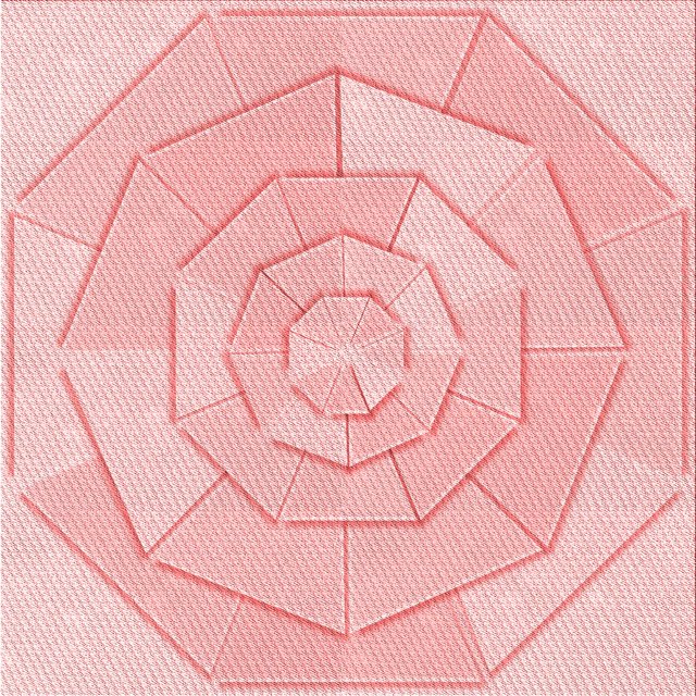 Ahgly Company Machine Washable Indoor Square Transitional Pastel Red Pink Area Rugs, 7' Square
