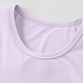 thumbnail image 4 of SROBPTY T-Shirts Garçons Filles, T-Shirt de Base Respirant Confortable Décontracté d'Été à Col Rond Uni pour Enfants Violet 2 Ans, 4 of 5