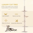 thumbnail image 3 of CoSoTower 8.5ft Cat Climbing Tree 5-Tier Kitty Activity Center with Scratching Post Beige, 3 of 7