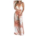 thumbnail image 1 of Pompotops Combinaison Mode Femme Dos Nu à Fente Imprimé Floral, 1 of 7