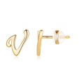 thumbnail image 1 of CHOK Sterling Silver Stud Earrings  14K Gold, 1 of 6