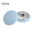 thumbnail image 3 of Unique Bargains 10pcs 24L Fabric Cloth Covered Button 15mm Round Metal Shank Sewing Buttons for Suits Dress Blouses, Blue, 3 of 5