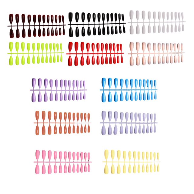 1 Set False Nails Wear-resistant Fashionable Classic Trend Different Colors Exquisite Appearance Distinctive Fake Accessories SM17-2246 Caramel