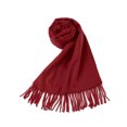 thumbnail image 1 of INSPIRE CHIC Women's Scarf Stylish Knitted Long Rectangle Shape Warm Winter Scarf Wine Red-Kintted 180x30cm/71x12", 1 of 5
