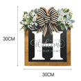 thumbnail image 2 of Couronne de Porte d'Entrée Nom de Famille Décoration de Porche pour Fêtes de Printemps, 2 of 2