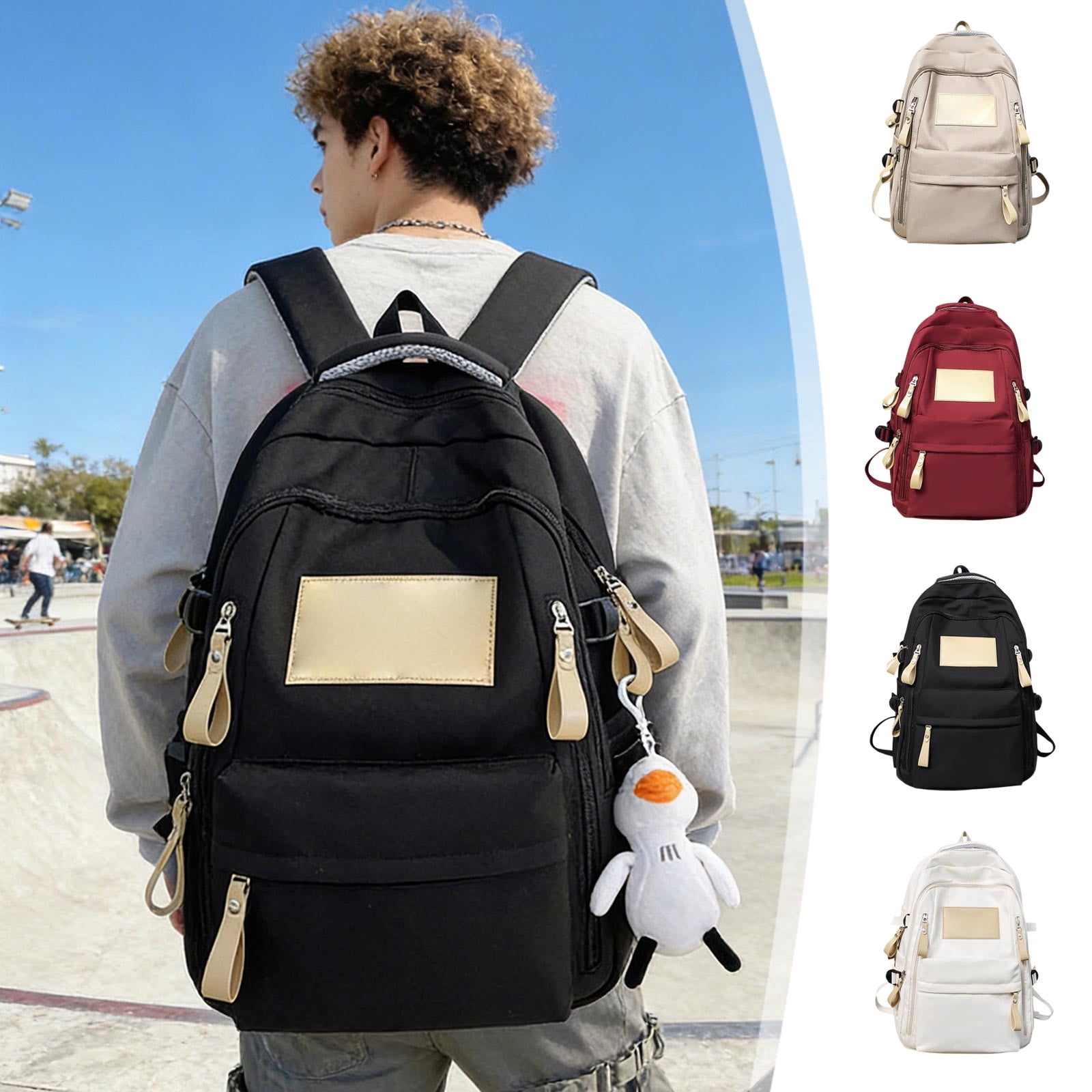 YYV Student Backpack Korean Style Stylish Student Backpack Minimalist Large Capacity School Bag College Travel Daypack Casual Unisex Backpack For Teens Adults Urban Commute
