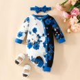 thumbnail image 1 of EDFBUYKRS Multipack Barboteuse pour Bébé Filles Manches Longues Imprimés Floraux Chandail à Enfiler Grenouillère Combinaison Vêtements, 1 of 3