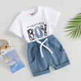 thumbnail image 2 of Fortune Baby Boys Short Sleeve Cartoon Bear Print T Shirt Drawstring Shorts Set, 2 of 7