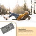 thumbnail image 2 of Bandeaux Automne Coupe-Vent Tête Élastique Multicolore Réglable Large style Mode Dames et Cache-Oreilles Accessoires Cheveux pour Filles Gris Blanc, 2 of 6