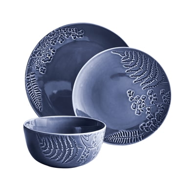 Better Homes & Gardens-Ellie Blue Stoneware 12-Piece Dinnerware Set