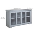 thumbnail image 3 of HOMCOM Buffet de Cuisine Armoire de Rangement Empilable avec Porte Coulissante en Verre, 3 of 10
