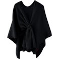 thumbnail image 1 of LinYooLi Women's Elegant Shawl Wrap - Cross Front Solid Color Poncho Cape - Wrap Topper Knitted Cardigans Sweater Shawls, 1 of 5