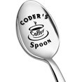 thumbnail image 1 of Cadeau pour Codeurs et Programmeurs pour Femmes et Hommes, Cuillère à Café pour Codeurs, Cadeaux en Informatique pour Codeurs, Cuillère Gravée, Programmeurs Informatiques, Cadeaux d'Anniversaire et de Noël pour Femmes et Hommes, 1 of 7