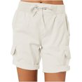 thumbnail image 1 of Timegard Shorts Cargo pour Femmes Taille Haute à Cordon, Shorts Athlétiques d'Été pour la Randonnée en Plein Air avec Poche, 1 of 6