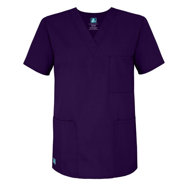 Adar Universal Unisex V-Neck Tunic 3 Pocket Scrub Top (Available in 39 Colors)