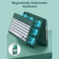 thumbnail image 3 of Tablet Case Fit for Air 11 Inch M3 2025 M2 2024 Tablet Protective Cover, Folio Detachable Wireless  Keyboard Cover Soft TPU Back Case with 7 Color Backlit Pencil, 3 of 7