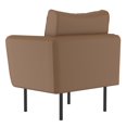 thumbnail image 3 of Chaise d’appoint moderne en similicuir, brun roux, 3 of 7