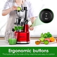 thumbnail image 3 of Kitchen in the Box Cold Pressed Juicers, Slow Masticating Juicer Machines, With 3.26" Wide Feed Chute for Whole Fruits and Vegetables,BPA-Free,High Juice Yield Juicer Maker,Easy to Clean (Red), 3 of 6