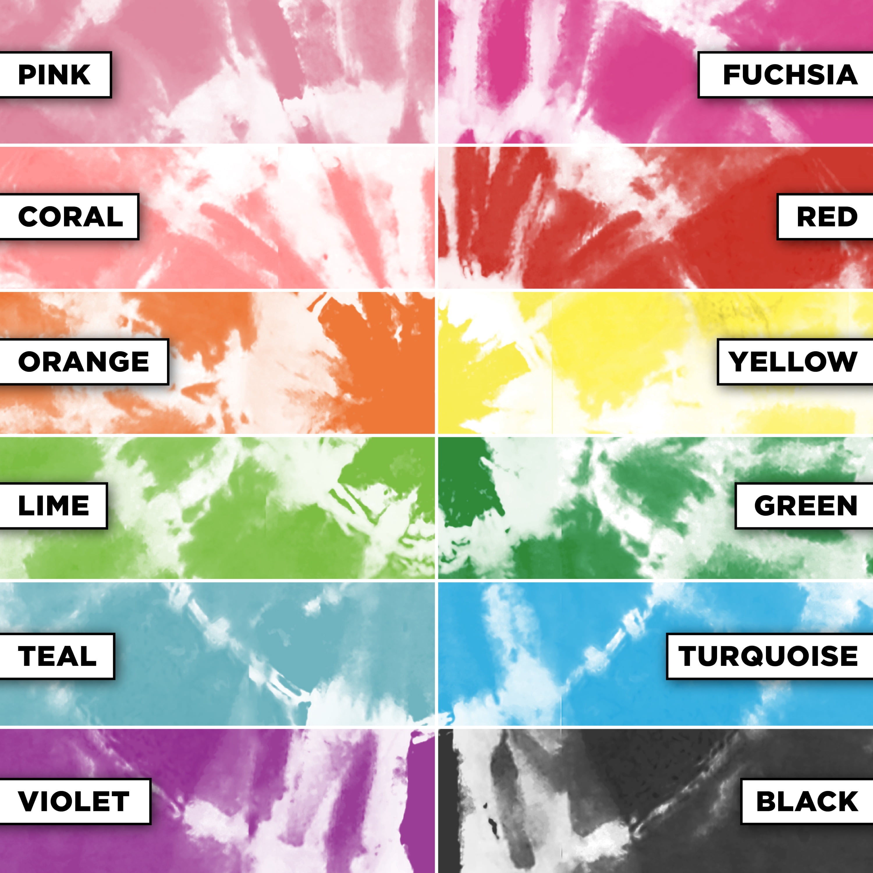 Kit Tie-Dye One-Step 12 couleurs Carnival Tulip, Activité amusante, Cadeau d’anniversaire, Mode créative, Teinture permanente et éclatante pour vêtements, Embouts de précision, Nettoyage facile