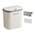 thumbnail image 3 of Hanging Waste Bin Kitchen Compost Bin with Sliding Lid Mountable Indoor Compost White 12L, 3 of 9