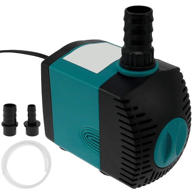 LNGOOR Submersible Water Fountain Pump Quiet Operation Fountain Water Pump Flow Rate Adjustable Submersible Pump for Aquariums Fish Tanks 2 Nozzles 4.92ft Tubing
