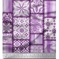 thumbnail image 1 of Soimoi Poly Georgette Fabric Paisley,Mandala & Quatrefoil Patchwork Print Sewing Fabric Yard 42 Inch Wide, 1 of 3