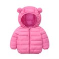thumbnail image 2 of RXIRUCGD Children's Light Solid Color Cotton Jacket( Hot Pink, Size:5-7 Years ), 2 of 3
