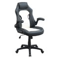 thumbnail image 1 of Poundex Chaise de Bureau en Faux Cuir Noir et Blanc, 1 of 7
