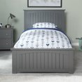 thumbnail image 2 of Nantucket Twin Wood Foundation Bed with Matching Footboard in Grey, 2 of 6