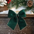 thumbnail image 4 of Wooowa Christmas Medium-Size Gold-Trimmed Velvet Bows, Luxe Festive Decor for Wreaths & Entryways, 4 of 8