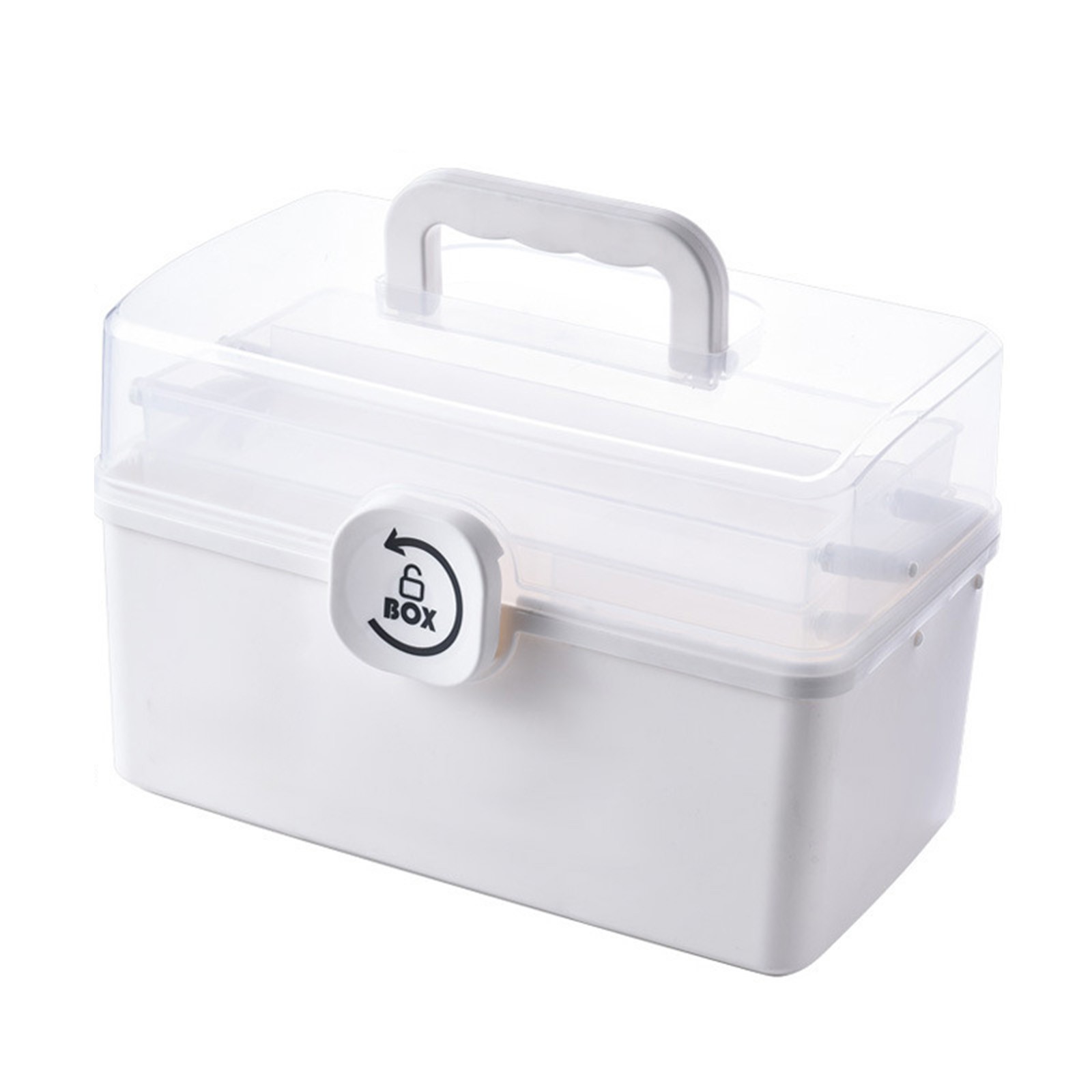 T-052 White 3 Layer Home First Aid Kit Medicine Organizer With 7 Day Pill Box Emergency Storage Case For Pills Vitamins Drugs 750G