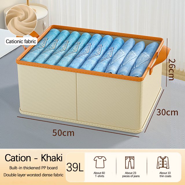 Birdeem Foldable Storage Box,Large Storage Baskets,Foldable Closet Storage Box ,Clothes Storage Basket Storage Box Miscellaneous Clothes Pants Storage Artifact,Small Storage Basket,Clothes Storage Bag