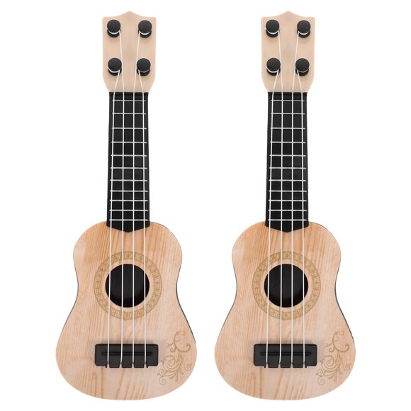 Quentinu 2Pcs Children Ukulele Toys Plastic Ukulele Musical Toy Instruments Educational Toy