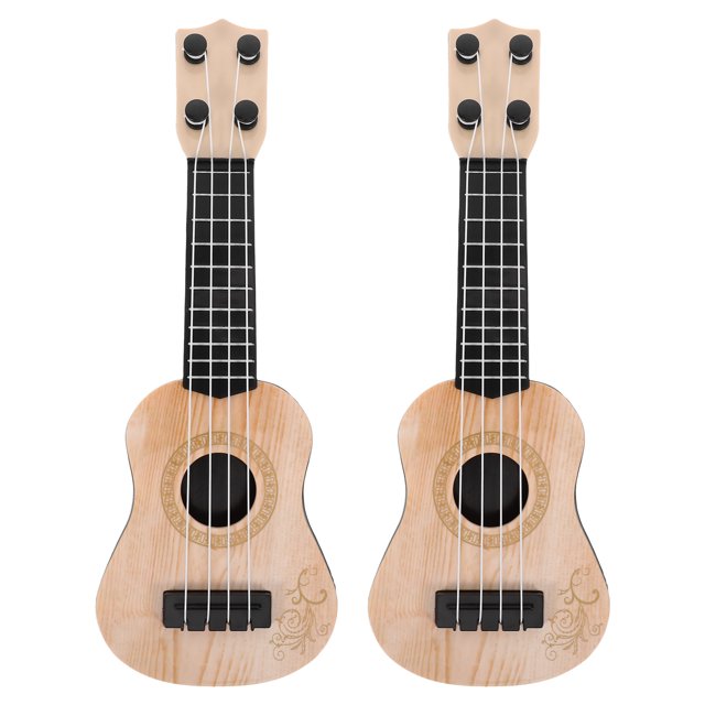 Quentinu 2Pcs Children Ukulele Toys Plastic Ukulele Musical Toy Instruments Educational Toy