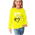 thumbnail image 2 of RXIRUCGD Chemises à Manches Longues pour Filles, Col Rond Mignon, Blouses Décontractées Élégantes (Jaune, Taille : 3 Ans), 2 of 5