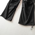 thumbnail image 4 of RKSTN Womens Pants Casual New Pants Design Sense Of Casual Sports Pants Drawstring Cargo Pants Wide-leg American Style Multiple Pockets High Waisted Soft Comfortable Straight Leg Pants, 4 of 6