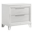 thumbnail image 1 of Marmore 2-drawer Nightstand Bedside Table White, 1 of 17