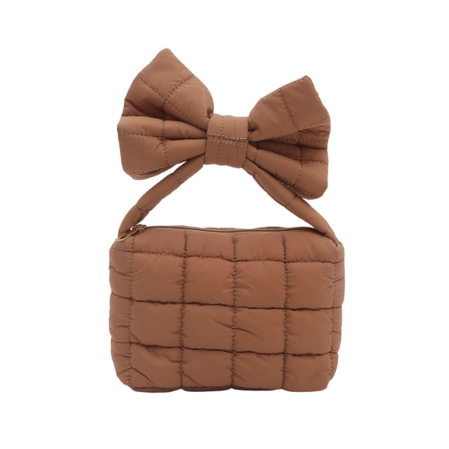 SIYTUAU Pleated Bow Bag Womens Handbag Shoulder Solid Color Crossbody Bag For Daily Use In Khaki Color Khaki