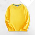 thumbnail image 2 of Tranfacy Kids Long Sleeve T Shirts Solid Color Round Neck Pullover Activewear Base Layer Comfortable Fitting Everyday Wear, 2 of 7