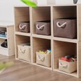 thumbnail image 2 of maskred Sturdy And Durable Cabinet Storage Bag For Well Organized Space Foldable Storage Box With Handle Cotton Multifunctional gray 1Set, 2 of 6