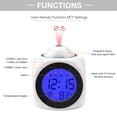 thumbnail image 4 of Wweixi Alarm Clock Electronic Desktop Digital Bell Clocks Projector Temperature Display Meter Travel Living Room ℉/℃ Black, 4 of 8