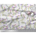 thumbnail image 2 of Soimoi Modal Satin Fabric Dot,Leaves & Floral Print Sewing Fabric Yard 42 Inch Wide, 2 of 3