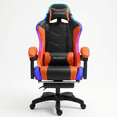 thumbnail image 1 of Wingomart Ergonomic Gaming Chair with Footrest, High Back Faux Leather Gaming Chair With RGB led light and Adjustable Armrest Height Adjustable Swivel, 1 of 9