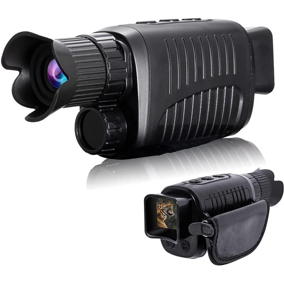 Lunettes de Vision Nocturne, Monoculaire de Vision Nocturne Numérique pour l'Obscurité, Monoculaire Infrarouge 1080P, Prend en Charge Carte TF 512G pour la Chasse, le Camping, les Voyages, la Surveillance