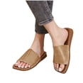 thumbnail image 4 of CHGBMOK Sandals Womens Fashionable and Summer New Solid Color Open Toe Beach Slippers Sizes 36-42, 4 of 9