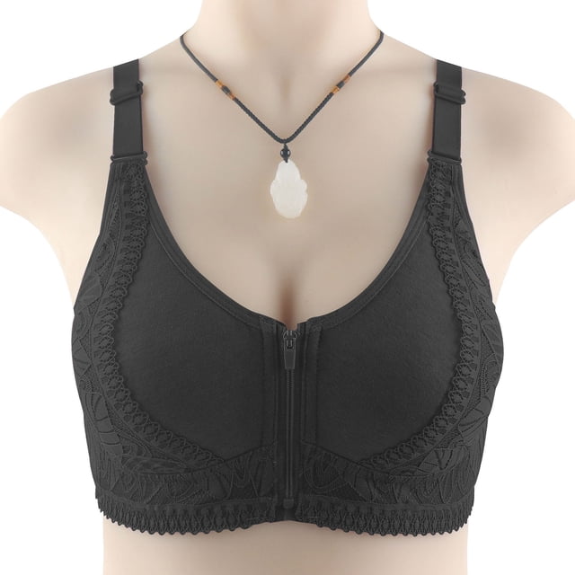 Pntutb Plus Size Clearance!Casual Sexy Front Button Shaping Cup Shoulder Strap Underwire Bra Plus Size Extra-Elastic Wirefree