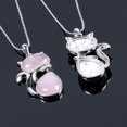 thumbnail image 2 of Colliers Pendentifs en Pierre Naturelle pour Femmes Perles en Forme de Chat Chaîne Bijoux, 2 of 6